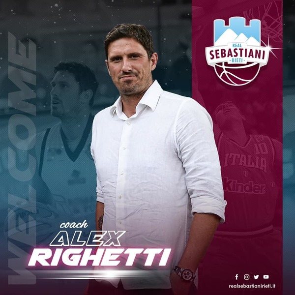 Alex Righetti è il nuovo allenatore della Real Sebastiani Rieti