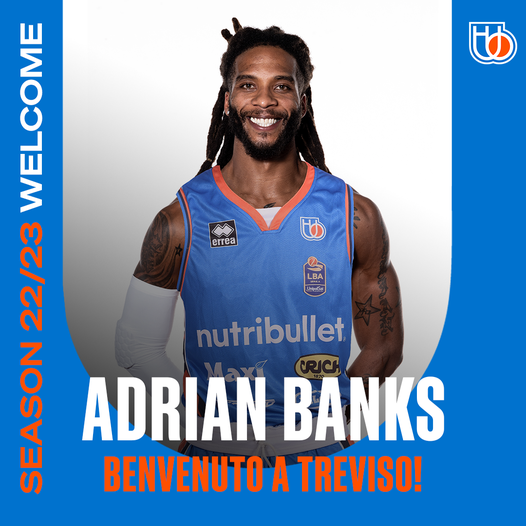 Treviso, ufficiale l’arrivo di Adrian Banks
