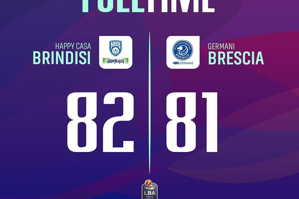 Canestro e fallo di Reed manda in estasi Brindisi, battuta Brescia 82-81!