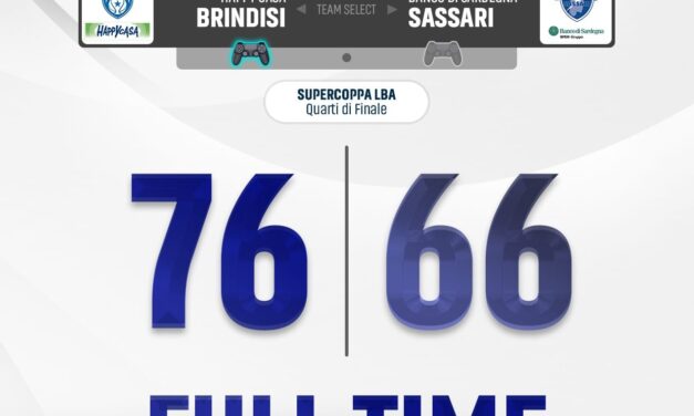 Supercoppa 2021, Brindisi è la seconda semifinalista: Sassari al tappeto 76-66