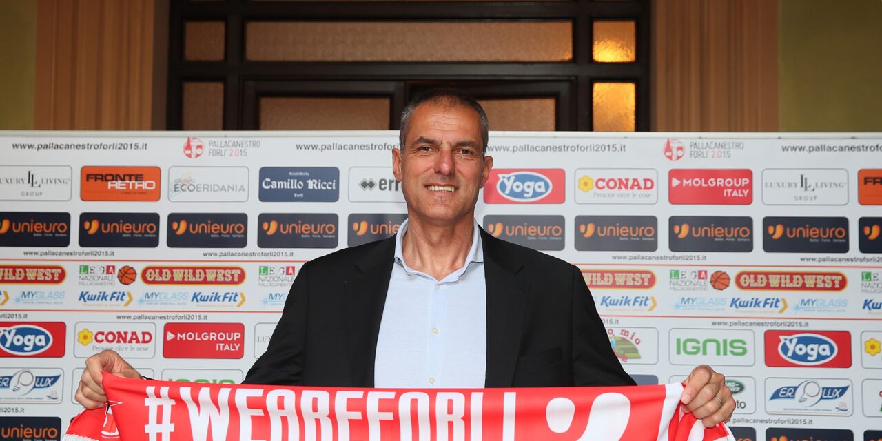 Pallacanestro Forlì 2015, Dell’Agnello sarà coach biancorosso anche la prossima stagione