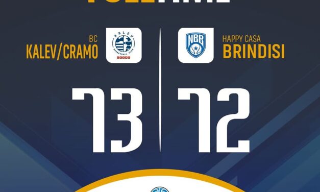 Brindisi dice addio alla Fiba Europe Cup, sconfitta esterna contro il Kalev/Cramo