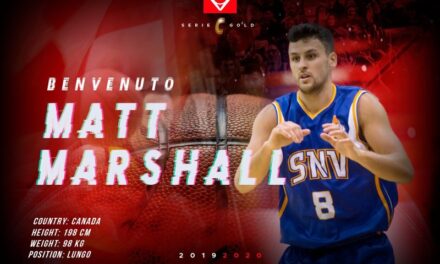 Valentino Basket Castellaneta, colpaccio Matt Marshall