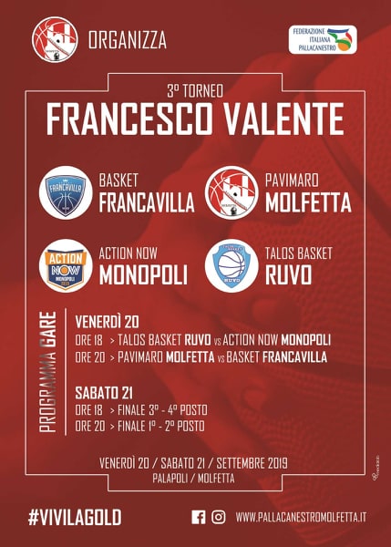 Pavimaro Molfetta, venerdì prenderà il via il Torneo “Francesco Valente”