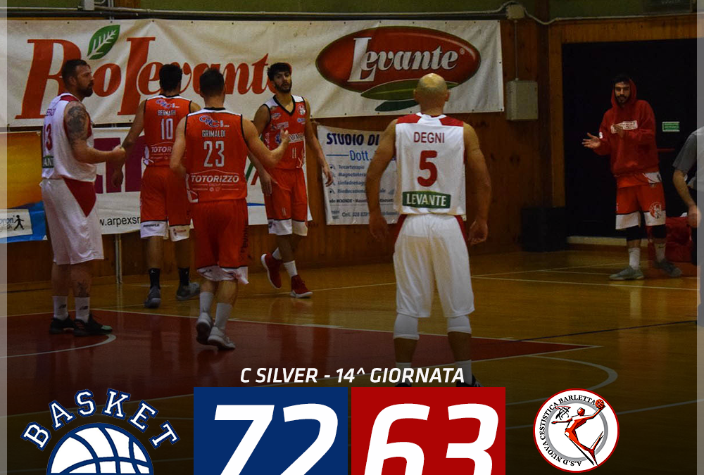 Non basta una buona Rosito Barletta contro il Basket Taranto I biancorossi rimediano una sconfitta al “PalaFiom”: 72-63 il finale