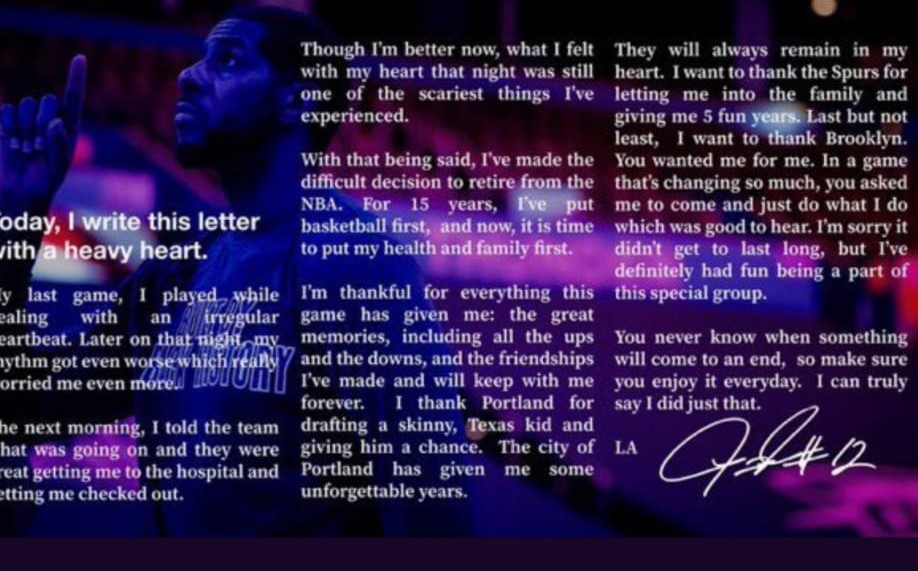 NBA, LaMarcus Aldridge annuncia il ritiro!