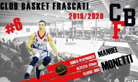 Club Basket Frascati, ufficiale il rinnovo di capitan Manuel Monetti