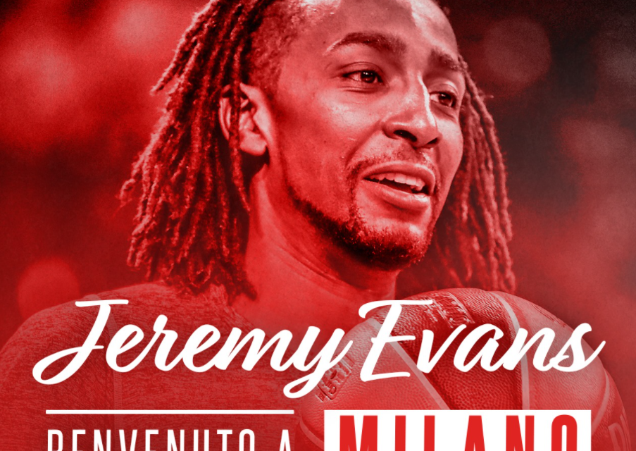 Olimpia Milano, arriva Jeremy Evans: “Grato alla squadra per l’opportunità”