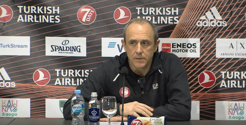 Olimpia Milano, Messina: “Meno fluidi delle ultime partite, ma la difesa ha retto”
