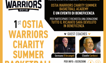 Ostia Warriors: Germano D’Arcangeli e Claudio Carducci coach d’eccezione per la Charity Summer Academy