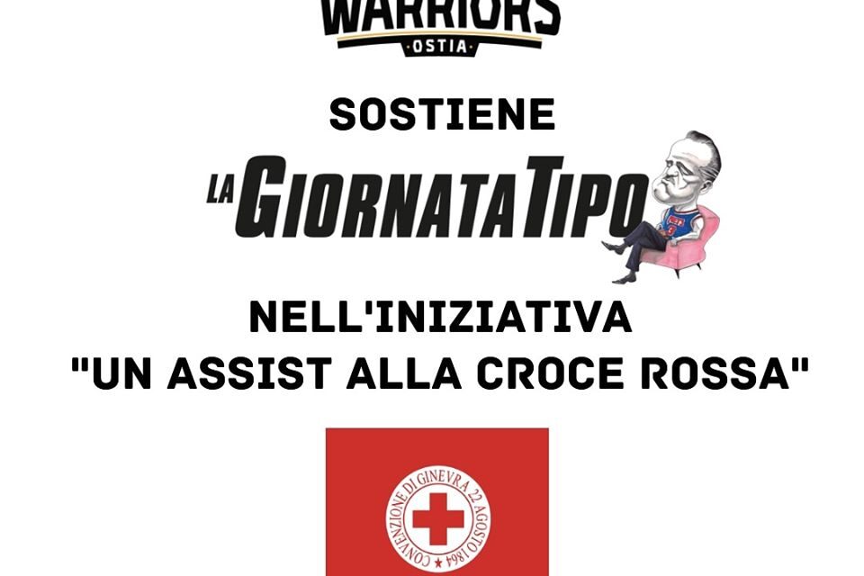 Ostia Warriors al fianco de La Giornata Tipo, a sostegno della Croce Rossa Italiana