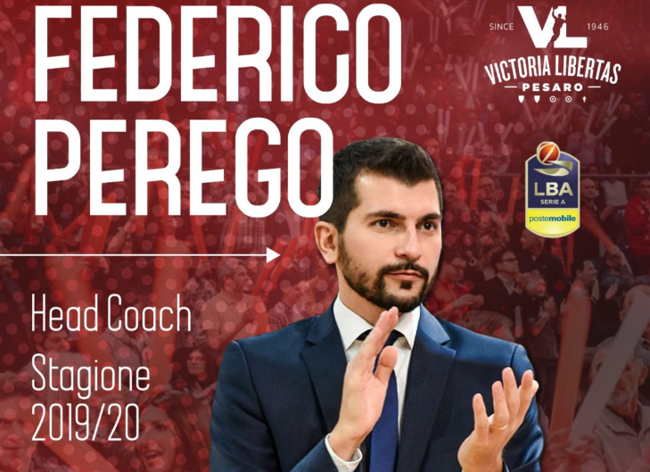 Victoria Libertas Pesaro, sarà Federico Perego il nuovo head coach