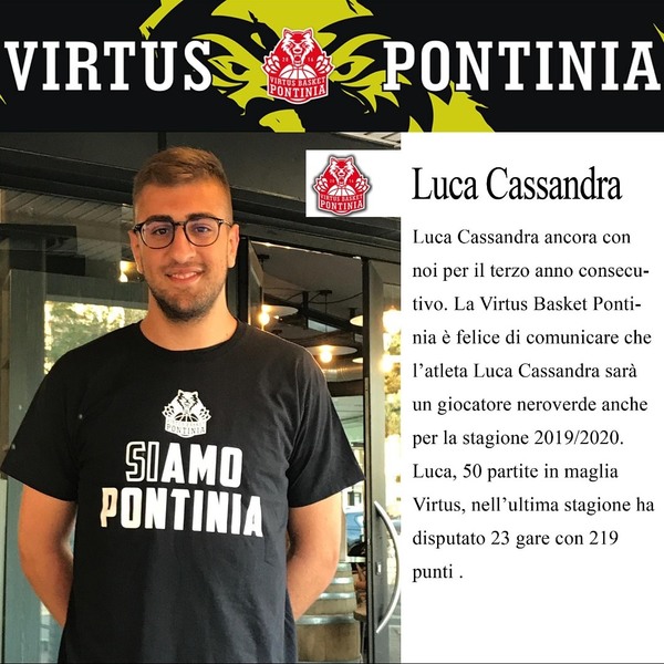 Virtus Pontinia, ufficiali i rinnovi di Luca Cassandra e Marco D’Anolfo