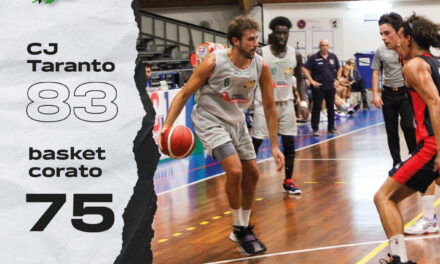 Basket Corato, il cuore non basta: sconfitta a Taranto