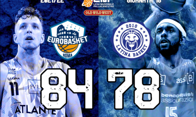 All’Eurobasket Roma il derby laziale con il Latina Basket, ko 84-78