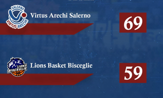 Serie B Girone D, impresa Virtus Arechi Salerno. Bisceglie ko 68-59