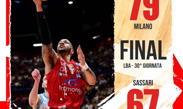 Milano conquista il primo posto battendo Sassari 79-67