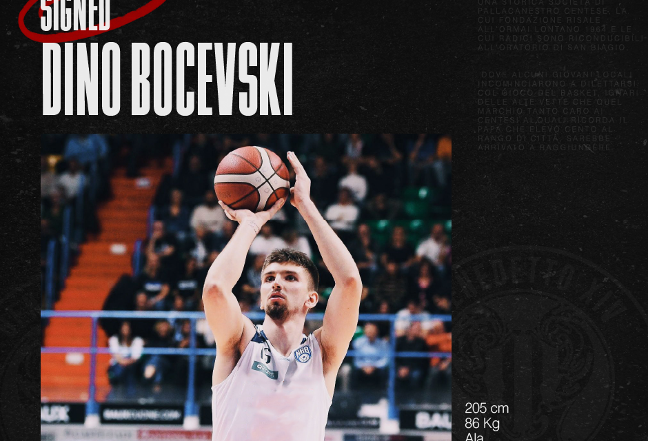 Dino Bocevski entra nel roster della Sella Cento