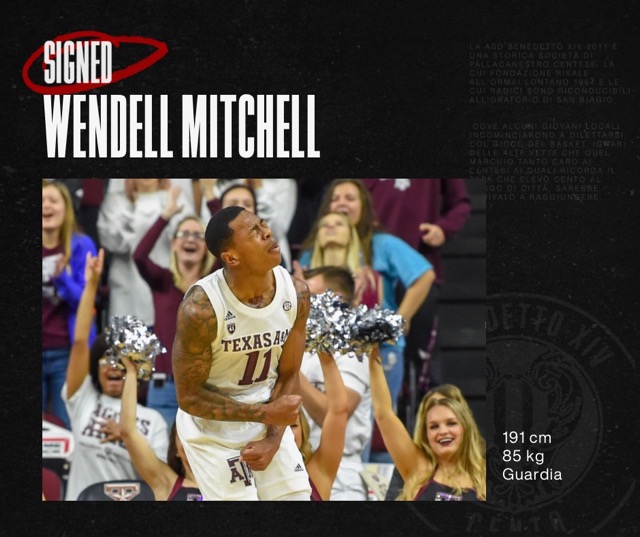 Wendell Mitchell entra nel roster della Sella Cento